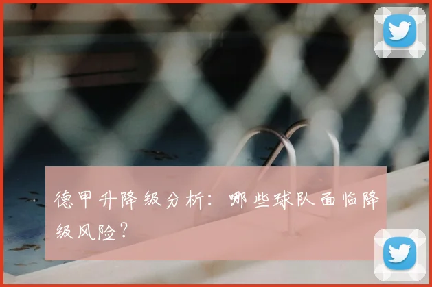 德甲升降级分析:哪些球队面临降级风险?